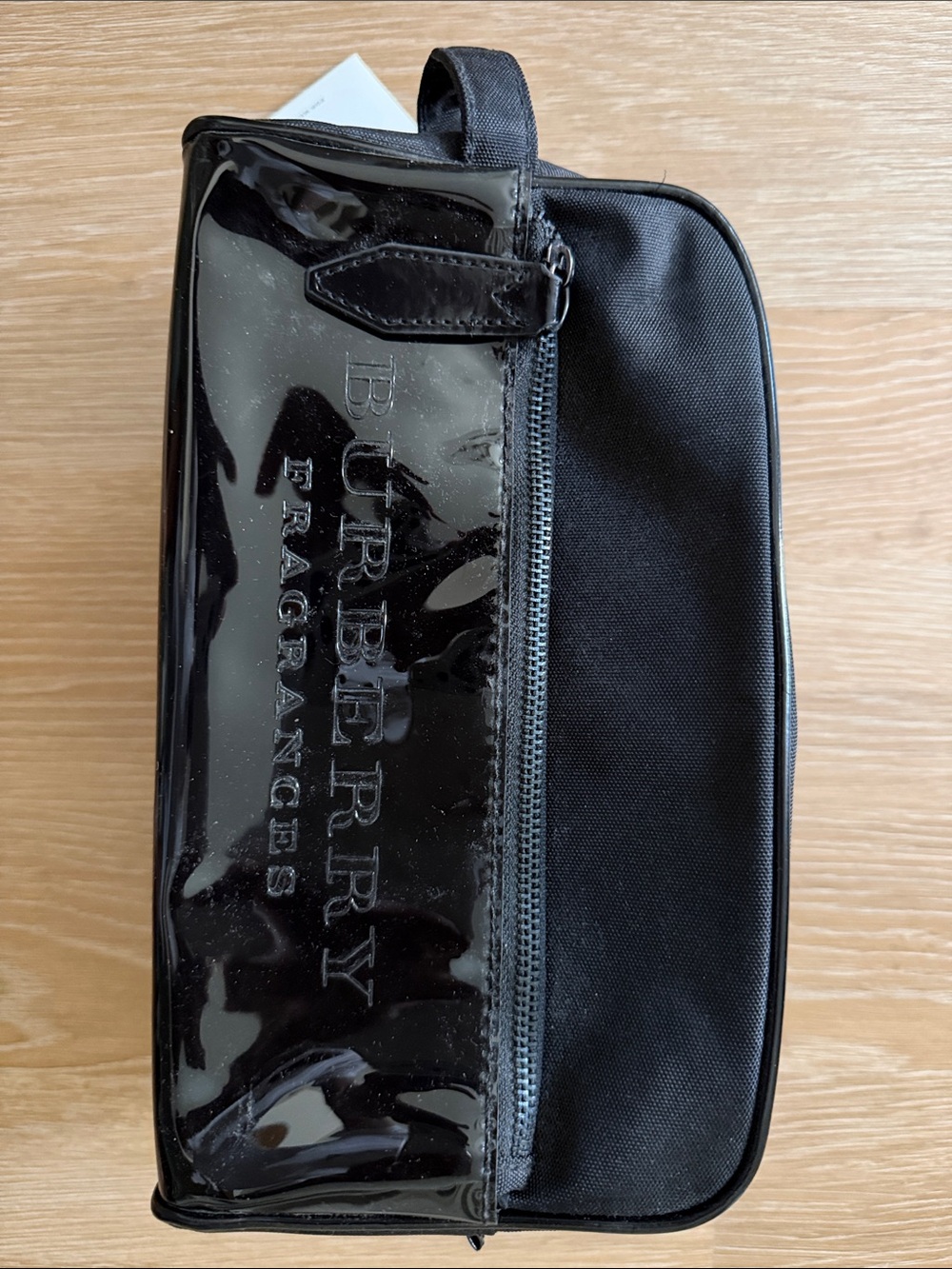 Burberry Black Glossy Toiletry Pouch